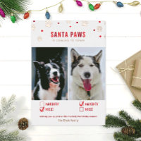 Carte photo de deux chiens en or rose avec « Mécha