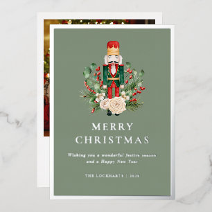 Carte De Vœux En Aluminium Casse-Noisette de Noël Photo festive Famille