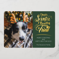 Cher Père Noël J'ai essayé chien 3 photos fun Noël