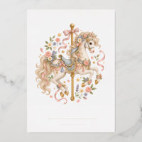 Cheval de carrousel élégant Conte de fées français