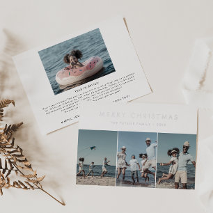 Carte De Vœux En Aluminium Chic Foil Joyeux Noël Année En examen 4 Photo