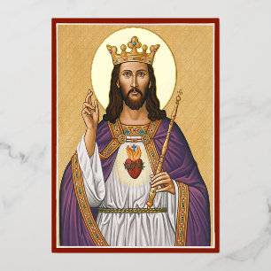 Carte De Vœux En Aluminium Christ roi