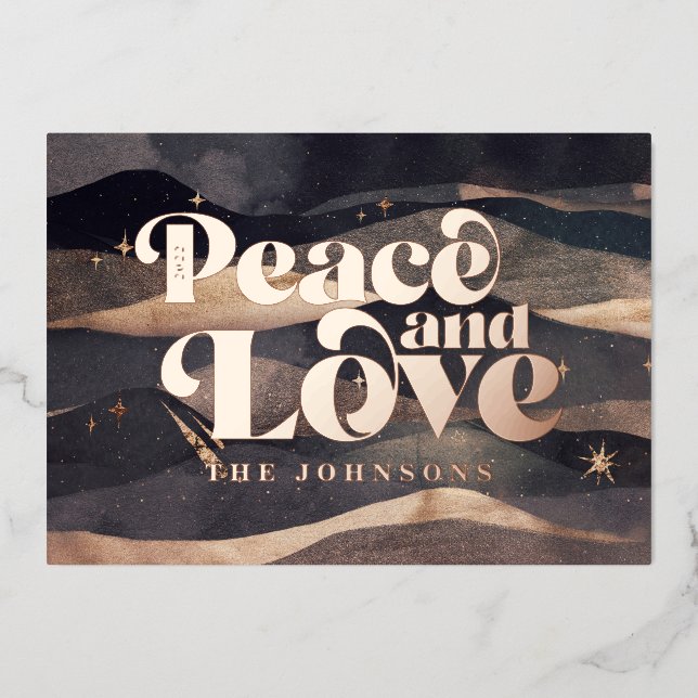 Carte De Vœux En Aluminium Ciel d'hiver Nuit étoilée Moderne Élégant Chic (Recto)