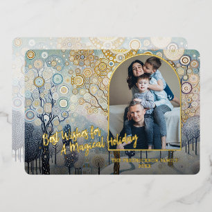 Carte De Vœux En Aluminium Classique artistique tendance Wonderland Winter Wo