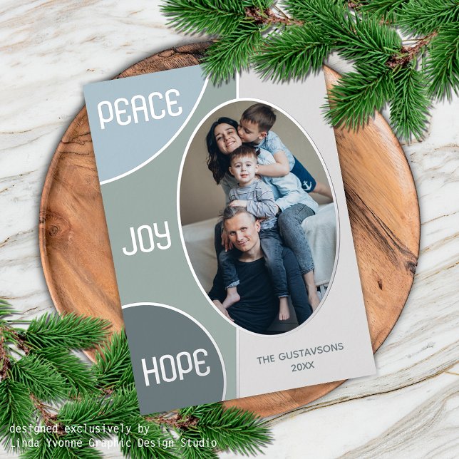 Carte De Vœux En Aluminium Classique Joyeuses Fêtes moderne Silver Gold (Créateur téléchargé)