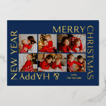 Collage de Noël familial multi-photo moderne