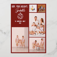 Collage de photos de famille moderne avec boule di