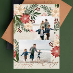 Carte De Vœux En Aluminium Collage photo de Christmas Poinsettia Splendor<br><div class="desc">💌 Partagez l'amour et répandez la joie des vacances avec ma carte de voeux soigneusement conçue. Cette carte est une toile de fond pour vos souhaits de vacances à vos amis, famille et collèges. J'ai décoré les motifs captivants et cela a défini toute ma collection de vacances. J'espère que vous...</div>