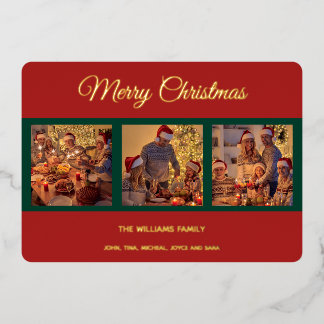 Carte De Vœux En Aluminium Collection de photos de famille de Noël Joyeux
