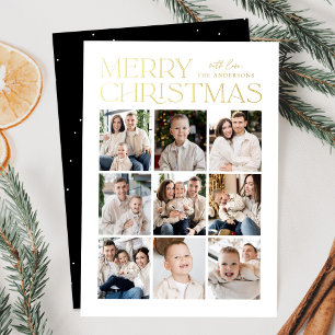 Carte De Vœux En Aluminium Collection photo Black 9 de Noël moderne