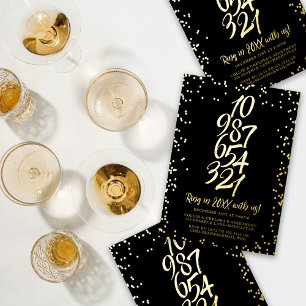 Carte De Vœux En Aluminium Confettis pour le Nouvel An