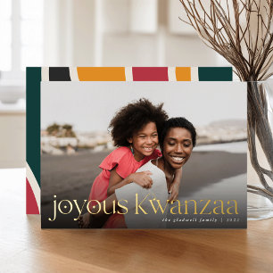 Carte De Vœux En Aluminium Connexion   Photo complète Joyous Kwanzaa