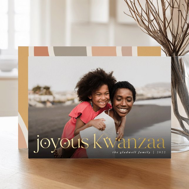 Carte De Vœux En Aluminium Connexion | Photo complète Joyous Kwanzaa (Créateur téléchargé)