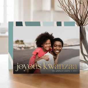 Carte De Vœux En Aluminium Connexion Photo complète Joyous Kwanzaa