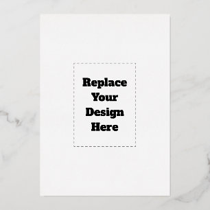 Carte De Vœux En Aluminium Créez votre propre blanc