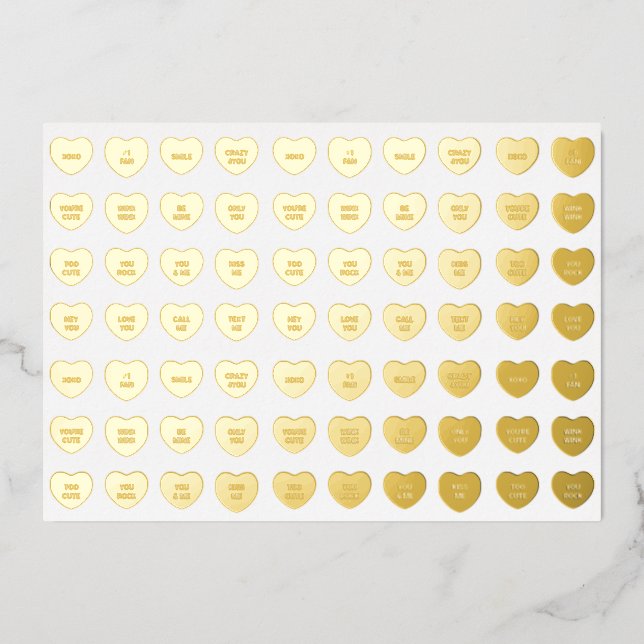 Carte De Vœux En Aluminium Cute girly fun conversation personnalisée bonbons  (Recto)