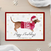 Dachshund Rouge Chien Saucisse Joyeux Commentaire