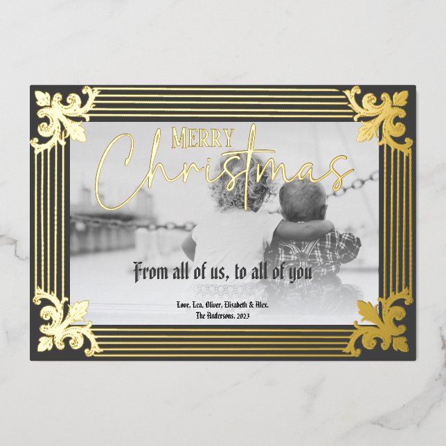 Carte De Vœux En Aluminium De nous tous, à vous tous photo (Recto)