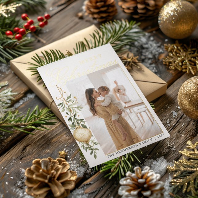 Carte De Vœux En Aluminium Décor de Noël raffiné (Créateur téléchargé)