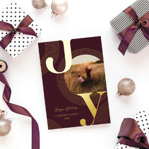 Carte De Vœux En Aluminium Des vagues de joie des cercles concentrés modernes