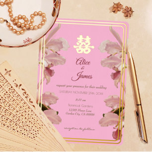 Carte De Vœux En Aluminium Double orchidée du bonheur