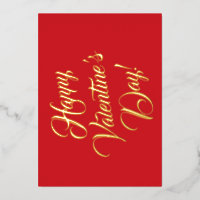 Écriture élégante rouge Heureuse Sainte-Valentin