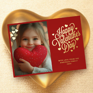 Carte De Vœux En Aluminium Écriture élégante Saint-Valentin 1 Photo