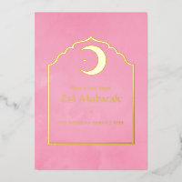 Eid Moubarak Rose et Or