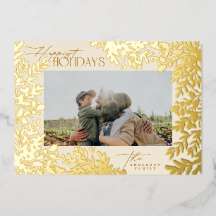 Carte De Vœux En Aluminium Élégance classique enchanteresse Noël