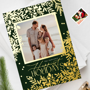 Carte De Vœux En Aluminium Élégance Classique Enchanteresse Noël Fêtes