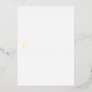 Carte De Vœux En Aluminium Elégant Coeur Real Gold Foil Papier à lettres