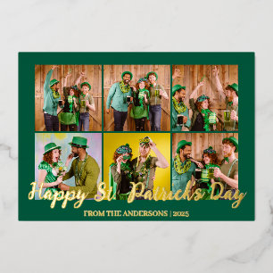 Carte De Vœux En Aluminium Elégant Jour de la Saint Patrick Shamrock photo de