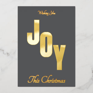 Carte De Vœux En Aluminium Élégant minimal or huile gris foncé Joyeux Noël