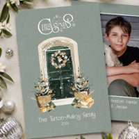 Élégant Noël Country Français Photo Argent