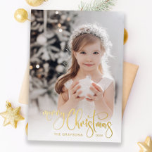 Elégant or Joyeux Noël Calligraphie