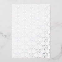 Élégante carte de flocon de neige en feuille d'arg