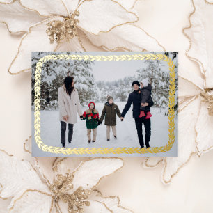 Carte De Vœux En Aluminium Elégante photo de la Garland d'hiver