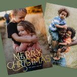 Carte De Vœux En Aluminium Elégante Typographie tendance MERRY CHRISTMAS Phot<br><div class="desc">***Elégante et moderne Photo CURLY MERRY CHRISTMAS Carte de vacances*** ______________________________________________________________________________________________________________________________________________________________________________ __________ *si vous avez des questions de DESIGN ou si vous avez besoin de plus de conceptions ou d'options, veuillez me contacter ____________________ *si vous avez des questions de LIVRAISON ou de PRODUCTION, contactez ZAZZLE HELP OU LE SERVICE CLIENT...</div>