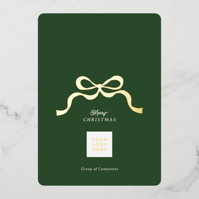 Carte De Vœux En Aluminium Entreprise Gratitude et Joyeuses Fêtes (Recto)