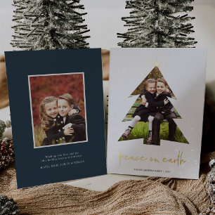 Carte De Vœux En Aluminium Étoile lumineuse Paix sur Terre