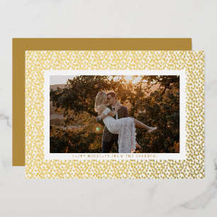 Carte De Vœux En Aluminium Étoiles dorées Boho Photo Or