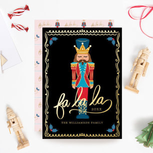 Carte De Vœux En Aluminium Fa La La Elegant Christmas Nutcracker Ballet