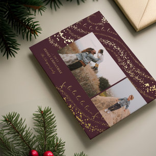 Carte De Vœux En Aluminium Fa La Magical Gold Christmas Carol Two Photo