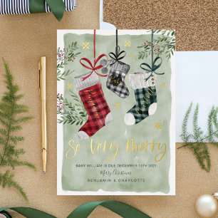 Carte De Vœux En Aluminium Faire-part de grossesse aquarelle famille bas