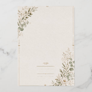 Carte De Vœux En Aluminium Faire-part de mariage européen en vert olive