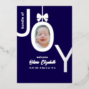 Carte De Vœux En Aluminium Faisceau de JOIE Photo en feuille d'argent véritab