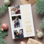 Carte De Vœux En Aluminium Falala Hohoho mignon amusant trois photos Noël<br><div class="desc">Cette carte de Noël à trois photos, mignonne et festive, est la meilleure façon d'envoyer des réjouissances de vacances. La rime amusante avec les citations de Noël carol se marie parfaitement avec un ensemble de photos. Cette carte photo de Noël comprend également de la place pour un message personnalisé et...</div>