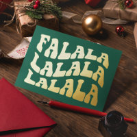 Falalalala Super Wavy Typographie Vert Noël