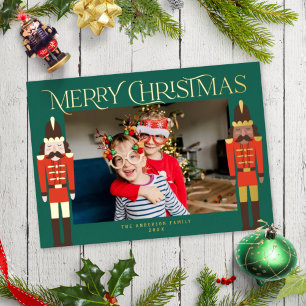 Carte De Vœux En Aluminium Festif Nutcrackers Cadres de Noël Photo