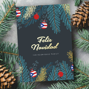 Carte De Vœux En Aluminium Festive Feliz Navidad Puerto Rican Photo